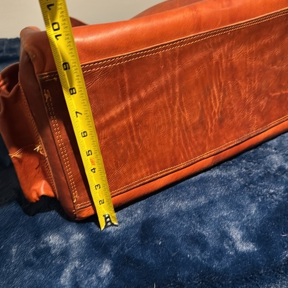 Brown Leather Small Duffel Bag - Picture 6 of 7